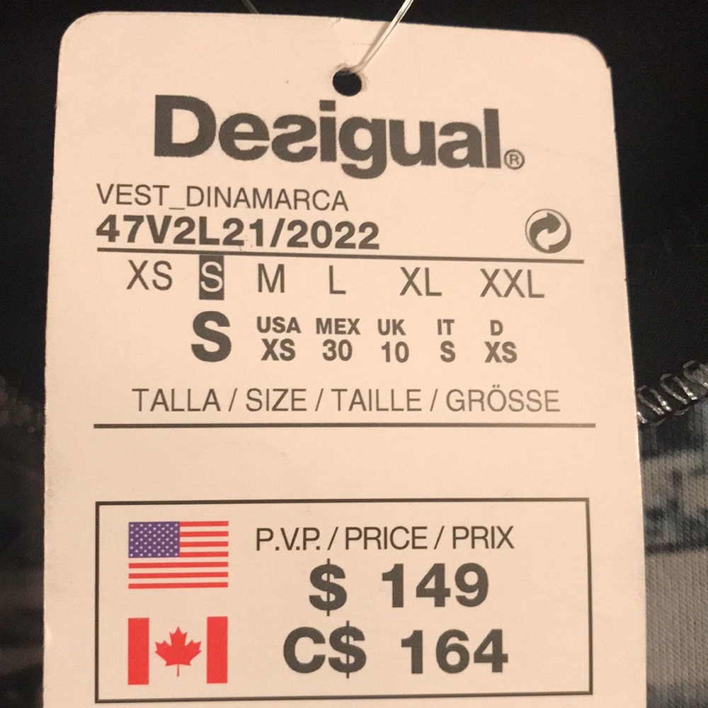Desigual by Christian Lacroix long sleeve dress with gray/black print - Picture 8 of 8